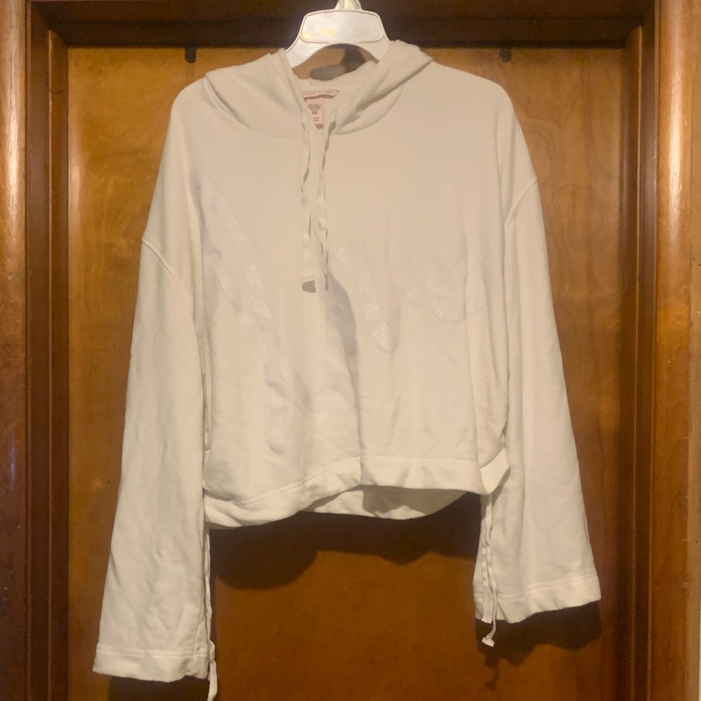 Victoria’s Secret Size XL White Love Hoodie Top